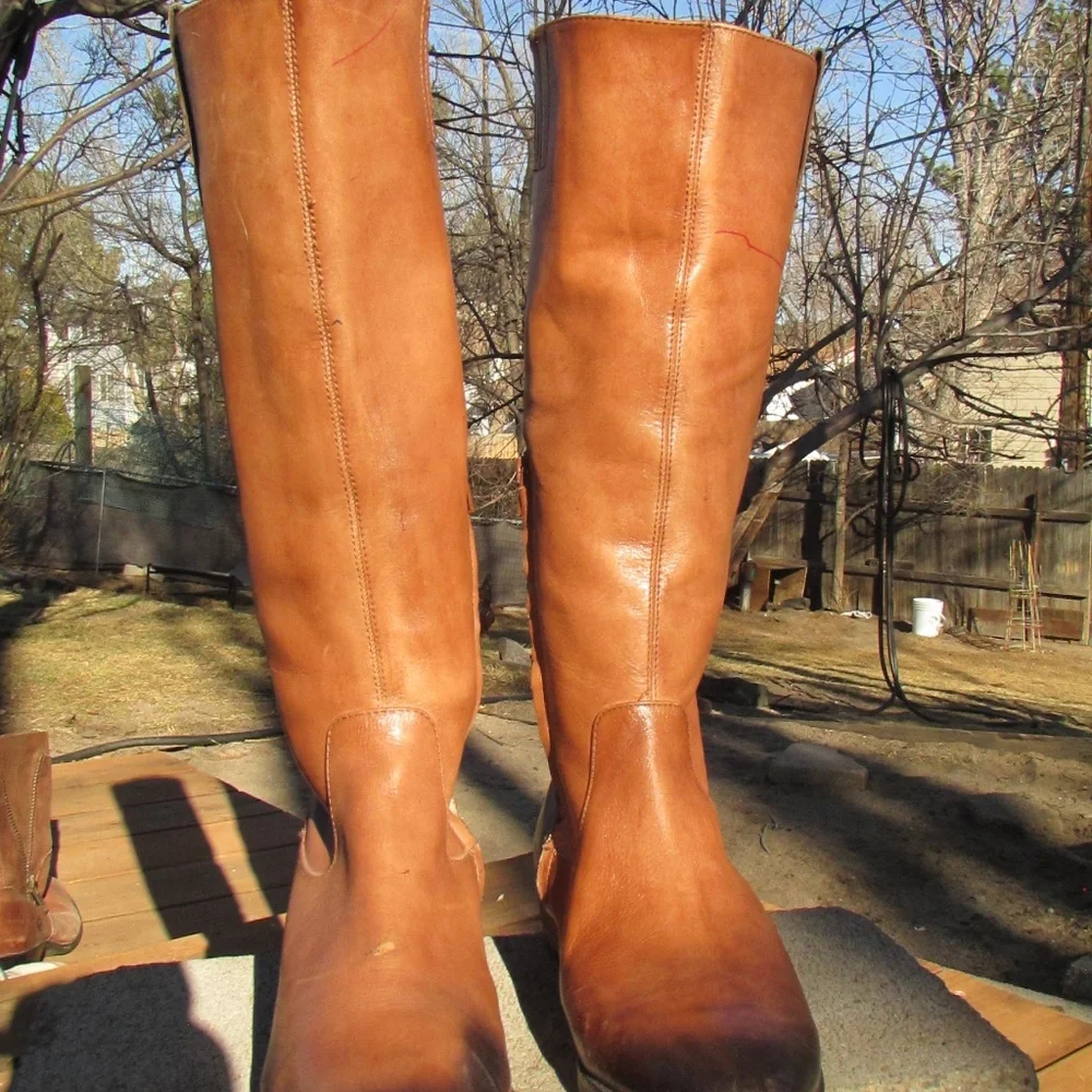 Arturo Chiang brown leather Tall Boots